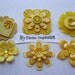 ON Sale Yellow Paper Embellishments and Paper Flowers for Scrapbook Cards Mini Albums and Papercrafts