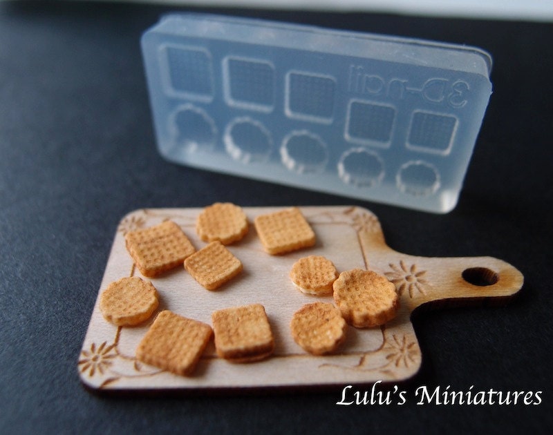 Silicone Flexible Biscuits Mold for Dollhouse Miniature