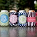 monogrammed drink koozie - choose one from 6 template options, customize name/initials only