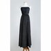 1970s Velvet Skirt / 70s Striped Maxi Skirt / Black and Grey Full Length Skirt / SALE