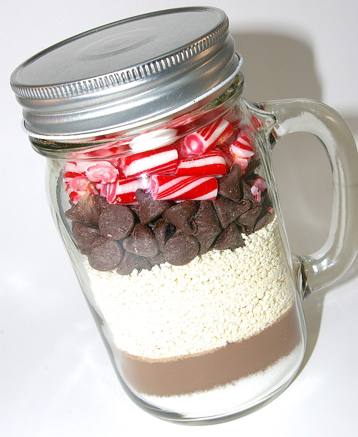 Mint Hot Chocolate Mix in Mason Jar Mug Hot Cocoa by trio3 on Etsy