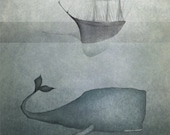 Ocean deep  - Illustration print (size 7" x 5")
