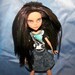 Monster High doll clothes - black t-shirt with green and gray design