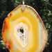 Banded Agate Suncatcher, Window or Garden Ornament with Gemstone such as Agate, Peridot, Bone, Jasper, Serpentine and Shell