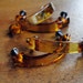 Set of 4 Amber Lucite Handles