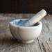 Mortar and Pestle - Vintage Victorian Grey Marble