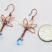OOAK Handmade Copper Wire Lotus Earrings with Glass Drops - Supports YWCA of Kitsap County