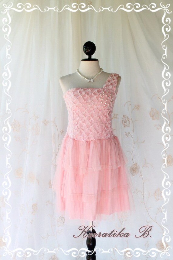 Princess Of The Night Cocktail Dress Pink by LovelyMelodyClothing