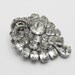CIJ Sale Vintage Eisenberg Brooch Signed Clear Rhinestones