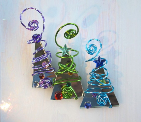 items similar to mirror christmas tree ornament trio wire items similar to mirror christmas tree ornament trio wire