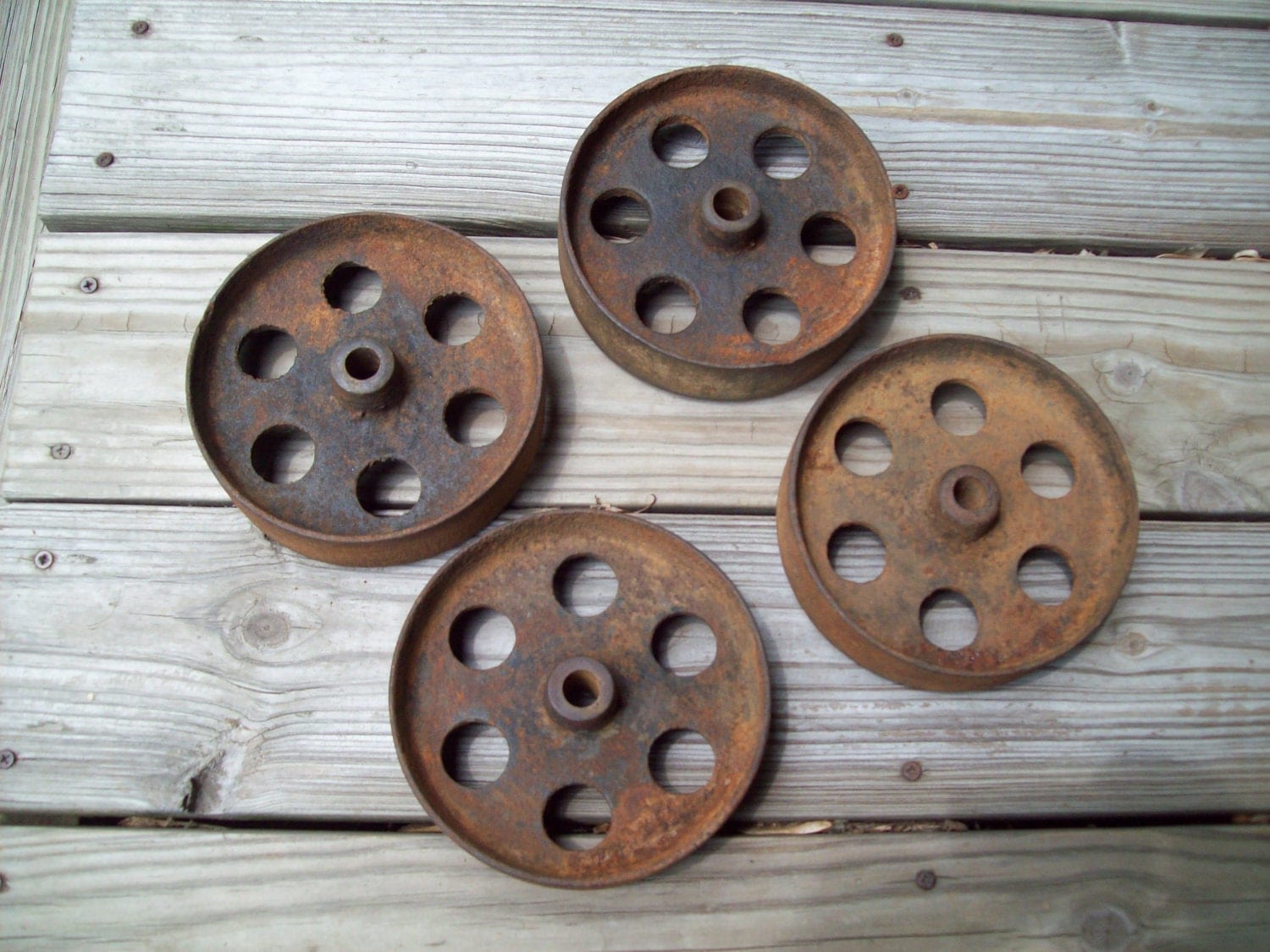 Vintage Cast Iron Wheels.