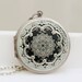 Locket, Silver Locket,Black and White Locket,filigree locket necklace,photo locket , vintage locket,Wedding Necklace,bridesmaid necklace