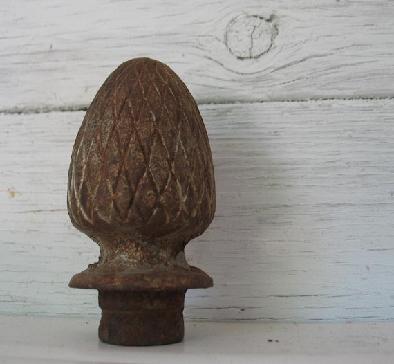 Vintage Fence Post Finial Acorn