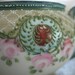 Stunning Hand Painted Nippon Handled Sugar Bowl Deep Green Floral Dots