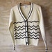 Vintage Spring Cardigan Chervon Pattern