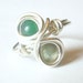 Infinity Ring Size 8, Green Quartz and Peace Jasper Wire Wrapped Silver Jewelry
