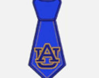 AU Tie...Embroidery Applique Design...Three sizes for multiple hoops...Item1480...INSTANT DOWNLOAD