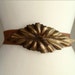 Brown & Gold Tone Leaf Buckle Belt
