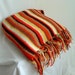 The Colors of Autumn Wool Afghan Blanket with Fringe