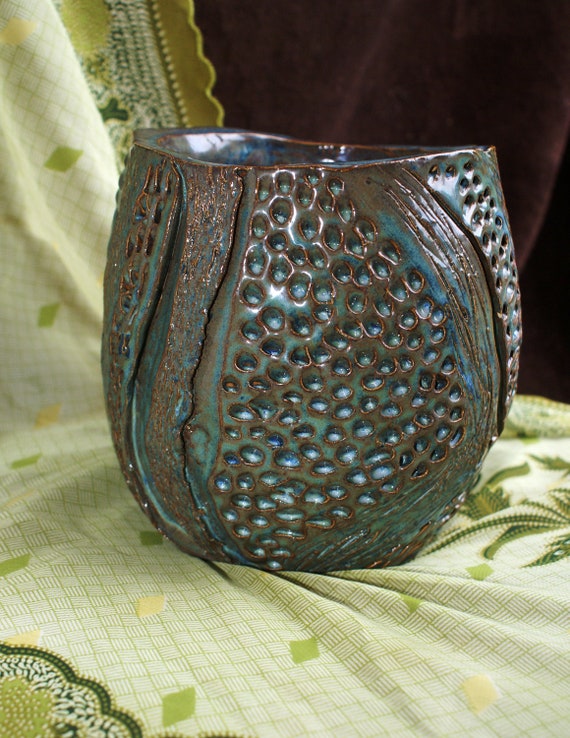 Items similar to Heavily Textured Vase on Etsy