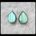 Labradorite Teardrop Plane Cabochon Pair,20x15x6mm,6.86g