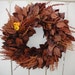 Autumn Preserved Salal Wreath in Honey and Copper Now On Sale