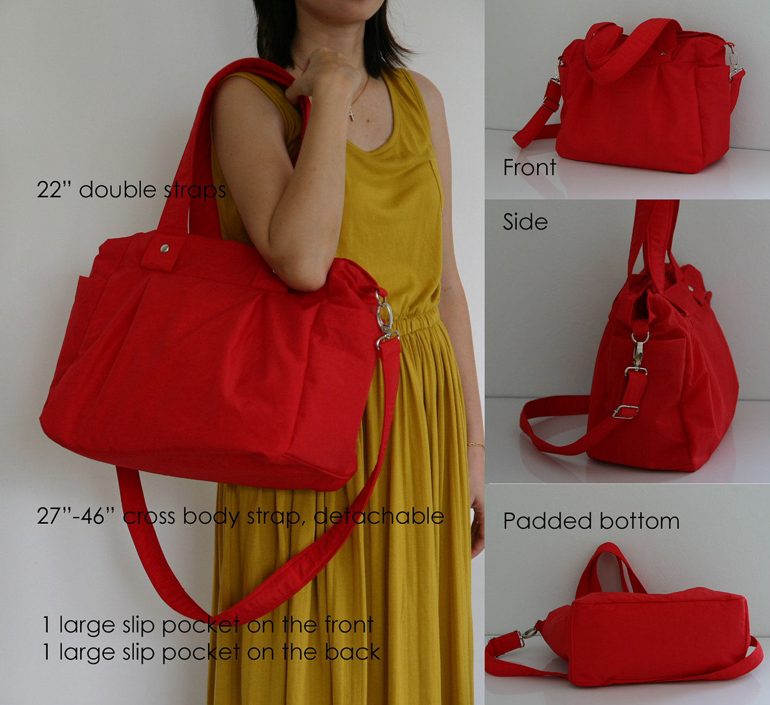 Stock clearance SALE Black diaper bag in Waterresistant