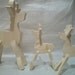 Set of 3 Handmade Wooden Reindeer for Crafts, Painting, Decorating, Wood Crafts, Wood Cutouts,