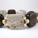 Wood and Stone Stretch Stacking Bracelet Ocean Jasper Autumn Fall