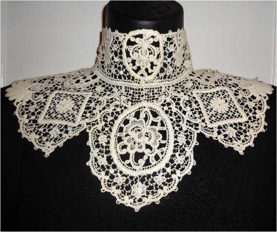 high neck collar frock