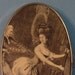 Embroidery Hoop Art- Sexy French Corset- Royalist Print on Fabric- 6 x 3.5 inch 15 x 9 cm
