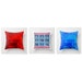 Americana  Patriotic Pillow Cover Set, 3 Patriotic Pillow Covers, 16x16" ,  Bold, Modern, Graphic , 3 Cheers For The Red, White And Blue