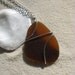 Sea Glass Jewelry Brown Sea Glass Necklace Beach Glass Pendant