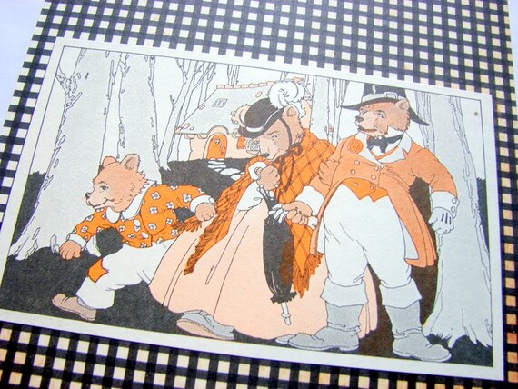 Childrens Nursery Wall Art Decor  The Three Bears  by mimiandlucy