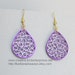 Quilling Earrings, Metallic Purple and Lavender