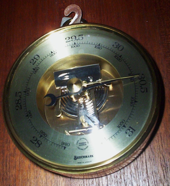 Vintage Barometer. Brass Barometer. Benchmark Dopple Dose
