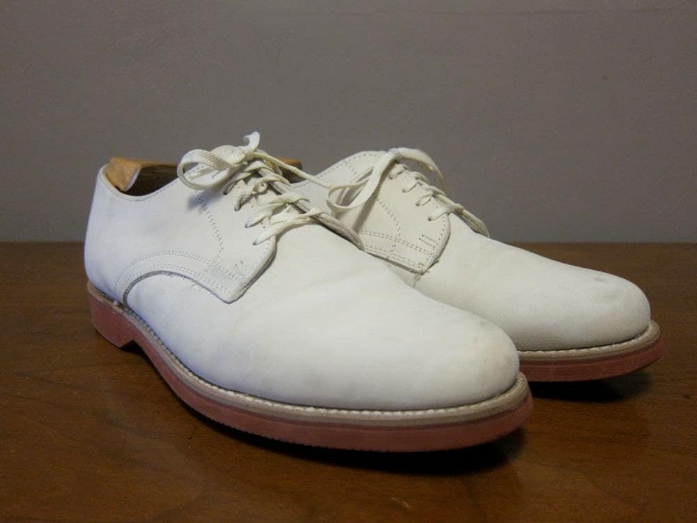 Vintage White Suede Dirty Bucks Shoes 10.5 by NewtonStreetVintage