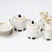 Vintage Tea/Coffee Porcelain Set - Made in USSR Riga - Kitchen Unique Decorating - Original Home Decor - Collectible