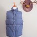 Vintage Down Vest Medium // Puffy Ski Vest in Gray