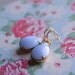 Blue Earrings Vintage Glass Teardrop Opaque Baby Blue Dangle Something Blue Weddin Bride Bridesmaid Simple Elegant Pastel Soft
