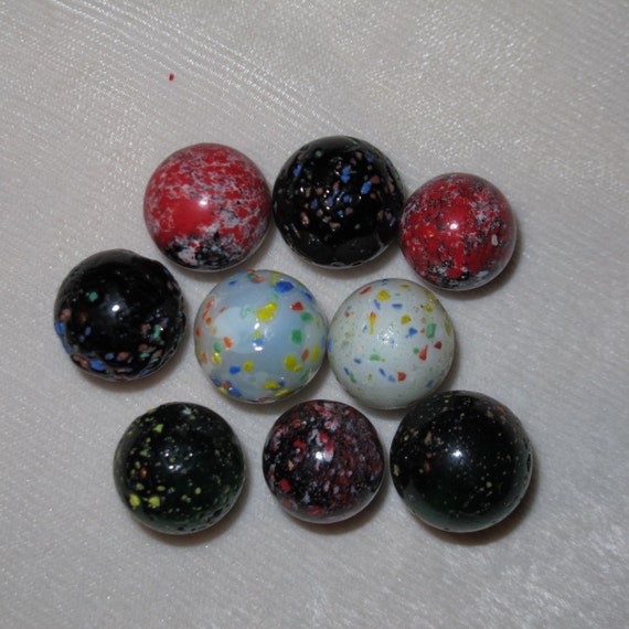 items-similar-to-9-speckled-vintage-collectible-glass-marbles-on-etsy