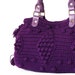 purple Shoulder Bag Celebrity Style With Genuine Leather Straps / Handles hand bag hand made-crochet bag