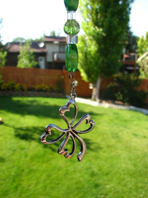 Four Leaf Clover Rearview Mirror Charm