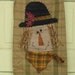Primitive Tea Towel - Scarecrow - Hand Appliqued - Fall Decor - Door Greeter - Wall Hanging