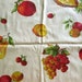 Vintage Cotton Fabric - Large Fruit on pale yellow background - ca 1950s - 1 yd