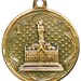 Saint Wivina at the Church of Saint Stephane at Ohain Vintage Bronze Medal on Black Cord