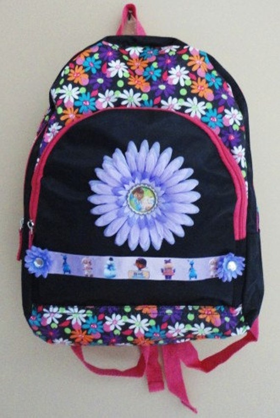 Doc McStuffins Inspired Backpack Book Bag Hallie Chilly Stuffy