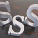 Sign Letter S Small Vintage Only One Left