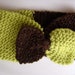 Handknitted Green - Brown Headband, Ear warmer