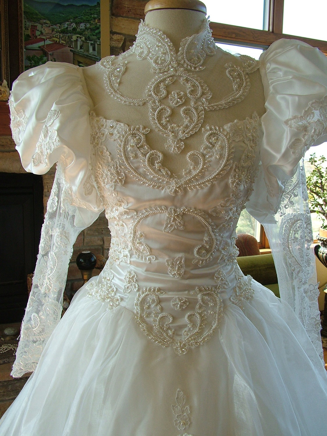 Wedding dress opulent 1980s bridal gown by RetroVintageWeddings